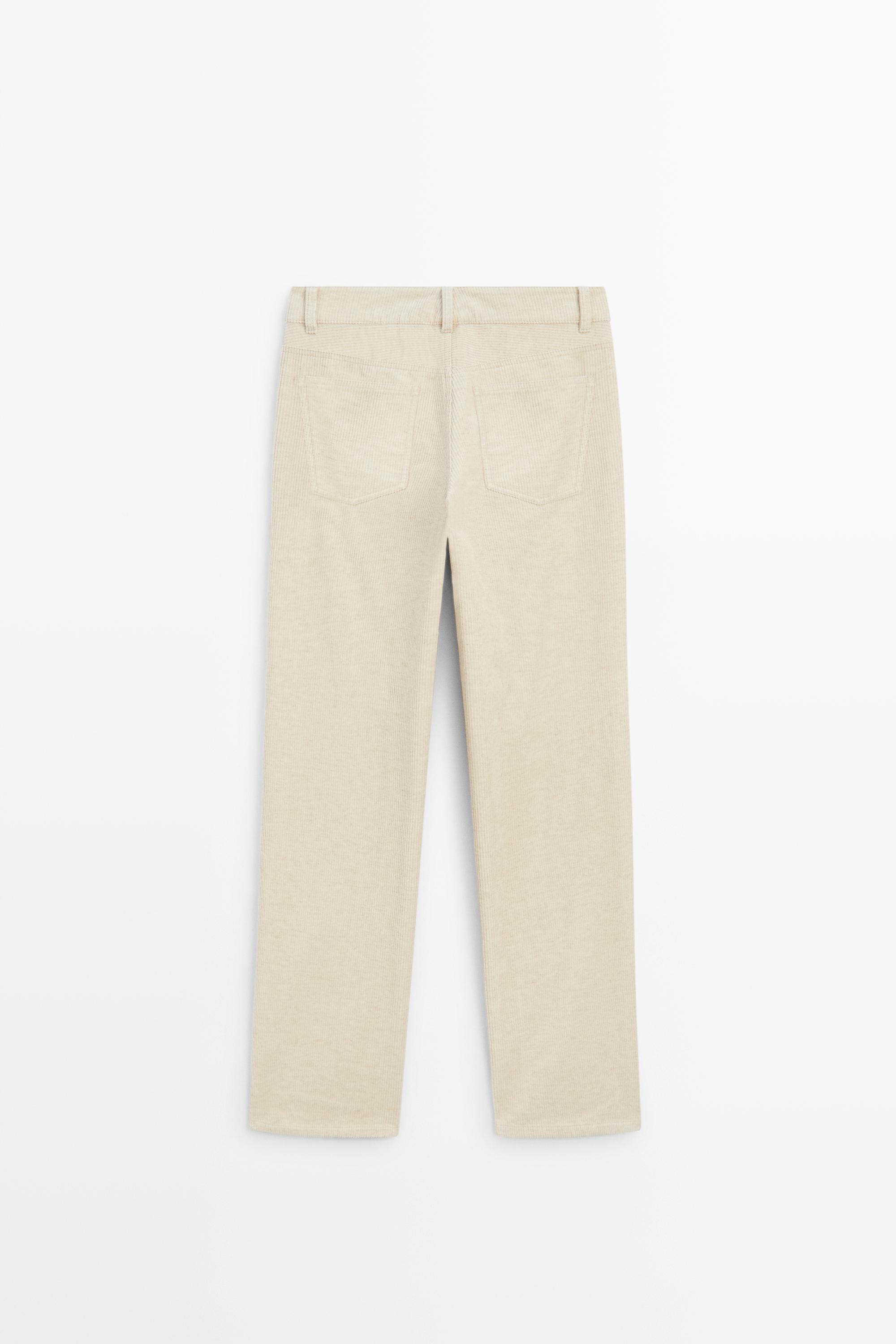 Pantalon straight en velours côtelé